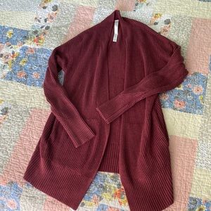 Lululemon red cardigan
